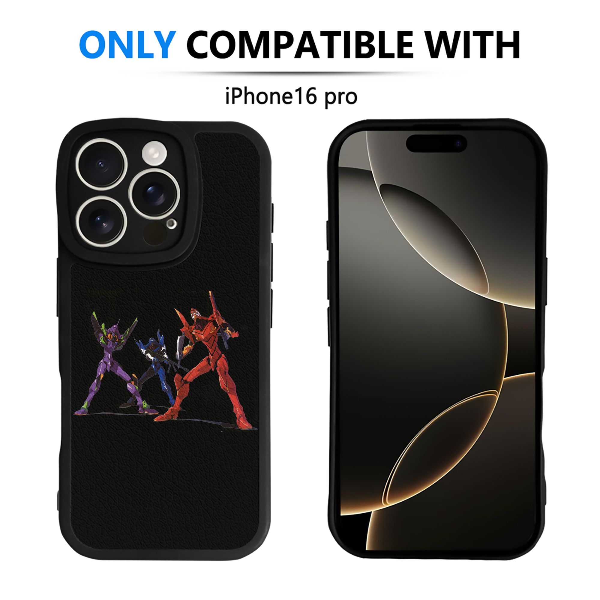 （画像用） EVA 新世紀エヴァンゲリオン 【iPhone 16シリーズ対応】シリコンスマホケース（レザー調） 材質：シリコン